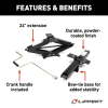 The Lippert Manual Scissor Jack Kit (SKU #285326) is a set of two 24-inch manual jacks designed to provide stabilization for fifth-wheel, travel, and utility trailers. Each jack has a 5,000-pound load capacity. - Image 2 of 0