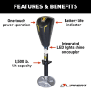 The Lippert 643589 is a Lippert Components Smart Jackâ„¢ electric A-frame trailer jack with a 3,500 lb capacity. It is designed for A-frame travel, pop-up, teardrop, horse, and cargo trailers and features an 18-inch stroke for lifting and lowering. - Image 2 of 0