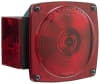 The V440L is an incandescent, square combination stop/turn/tail light made by Peterson Manufacturing for trailers less than 80 inches wide. It is a left-side (roadside) light with a built-in license plate illuminator. - Image 1 of 0