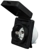 The Valterra Mighty Cord A10-30INBKVP 30 Amp Power Inlet - Black, is a single-receptacle inlet used for connecting a power cord to a vehicle, such as an RV or camper. It is constructed from durable, UV-resistant polyester and features a watertight cover. - Image 1 of 0