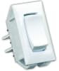 The 12-volt RV switch you are looking for is the JR Products 13435 SPDT On-Off-On Switch in polar white. It is a non-illuminated rocker switch commonly used for interior lighting and appliances in RVs. - Image 1 of 0