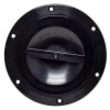 The Valterra A10-2171BKVP is a 5-inch round access hatch made of UV-resistant ABS plastic with a waterproof seal, designed for use on RVs, boats, and horse trailers. It provides access to plumbing, electrical, and cargo areas. - Image 1 of 0
