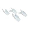 The Camco 42123 RV Gutter Extensions in white. These clip-on extensions are designed to direct rainwater away from the sides of your RV, helping prevent dirt and black streaks. - Image 3 of 0
