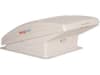 The MAXXAIR MaxxFan Deluxe 00-07000K is an all-in-one RV ventilation solution that includes a vent, 10-speed reversible fan, and built-in rain shield, allowing for use in all weather conditions. It comes in white with an electrically operated lid. - Image 1 of 0
