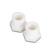 The Atwood Dometic Water Heater Drain Plug 1/2", part number 91857, is a plastic, male-threaded plug designed for RV water heaters. It is commonly sold in a pack of two and often includes a wrench and tape for installation. - Image 1 of 0