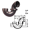 The LaSalle Bristol 633211N Sink Trap P-Trap, which is a 1-1/2 inch ABS plastic plumbing fitting with a double seal union. It is primarily used for sink installations, including in RVs and commercial setups. - Image 2 of 0