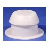The Heng's Industries 10001-C Sewer Vent is a white plastic plumbing vent cap designed primarily for RV roof applications. It fits over pipes up to 2 inches in diameter with a 2.5-inch projection above the roof. - Image 2 of 0