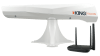 The KING WiFi Range Extender Falcon White (KF1000) is a high-gain, roof-mounted directional Wi-Fi antenna system designed for RVs, campers, and other mobile adventurers to provide fast, reliable, and secure long-range internet connectivity. - Image 1 of 0