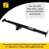 The Stromberg Carlson CC-300 Adjustable Accessory Hitch is a 2" receiver designed for use on travel trailers and fifth wheels, primarily for mounting accessories like bike racks and cargo carriers. It can be installed as a Class I hitch (bolted on). - Image 3 of 0