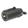 The CURT 58140 is a 7-Way RV Blade Connector Plug (Trailer Side), a male-end plug designed to splice into your trailer's wiring to connect to a vehicle socket. It is commonly used on RV travel trailers to power essential functions. - Image 1 of 0