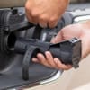 The CURT Echo Wireless Trailer Brake Control (part number 51180) is a portable, proportional brake controller that provides a zero-tool, plug-and-play installation for vehicles with a standard 7-way RV blade connector. - Image 2 of 0