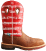 Twisted X - Western Pull On, Distressed Saddle / Ruby, Waterproof, Carbon Toe, MXBNW01 - Image 2 of 0
