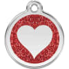 Red Glitter Stainless Steel Pet ID Tag - Image 2 of 0
