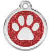 Red Glitter Stainless Steel Pet ID Tag - Image 3 of 0
