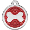 Red Glitter Stainless Steel Pet ID Tag - Image 4 of 0
