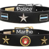 Service Emblem Leather Dog Collar - Image 3 of 0