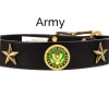 Service Emblem Leather Dog Collar - Image 4 of 0