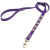 Rhinestones and Amethyst Leather Dog Collar - Image 2 of 0