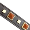 Studded Leather Dog Collar with Red Jasper Gemstones - Image 2 of 0