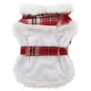 Designer Dog Coat | Red Plaid with Leash - Image 4 of 0
