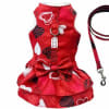 Abstract Hearts Harness Dress with Matching Leash - Image 1 of 0