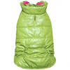 Ruffled Dog Parka Vest | Reversible | Pink | Lime Green - Image 2 of 0