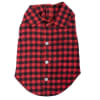 Flannel Dog Shirt | Red Buffalo Plaid - Image 1 of 0