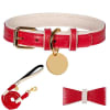 Red Padded Leather Dog Collar - Image 1 of 0