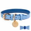 Ocean Blue Leather Dog Collar | Padded Dog Collar - Image 1 of 0