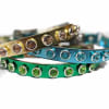 Crystal Kitty Leather Breakaway Cat Collars with Bell - Image 2 of 0