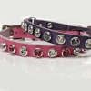 Crystal Kitty Leather Breakaway Cat Collars with Bell - Image 3 of 0