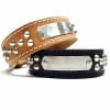 Personalized Leather Dog Collar with Studs - Tapered - Image 2 of 0