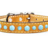 Suede Leather Dog Collars with Turquoise Cabachons - Image 3 of 0