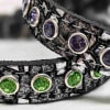 Silver Dragon Leather Small Dog Collars | Cat Collars - Image 3 of 0