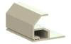 1" x 5' Beveled Edge Bottom Load Fabric Wall-Mount Track System - Image 1 of 0