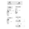 Square Edge Fabric Wall Track System | 72 pieces 5/8" x 5' - Image 2 of 0