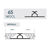 Square Edge Fabric Wall Track System | 72 pieces 5/8" x 5' - Image 2 of 0