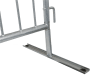 CROWDMASTER HD heavy duty steel crowd control barricade with interlocking hook and loop system and bridge feet, highlighting the hot-dipped galvanized finish. - Image 2 of 0