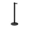 “Black steel stanchion with retractable belt and cast iron base” - Image 1 of 0