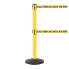 “SafetyMaster twin belt stanchion with yellow post and dual caution belts” - Image 2 of 0