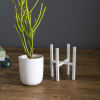 Eirene Lifted Vase, metal stand and metal bowl - Image 2 of 0