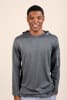 M's Quick Dry  Long-Sleeve Hooded Pullover - Dark Grey - Image 1 of 0