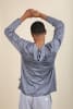 M's Quick Dry  Long -Sleeve Hooded Pullover - Light Blue Heather - Image 2 of 0