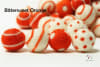 Felt Balls -  Bittersweet Orange Dots & Swirls - Image 1 of 0