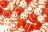 Felt Balls -  Bittersweet Orange Dots & Swirls - Image 2 of 0