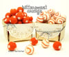 Felt Balls -  Bittersweet Orange Dots & Swirls - Image 3 of 0