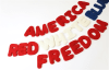 RED WHITE BLUE  Felt Letters - Image 3 of 0