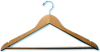Men's flat suit hanger, natural finish with regular open hook, chrome, # 493-31070 - Image 1 of 0