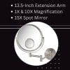 Jerdon 8" 10X-1X-15X Mirror - Image 3 of 0