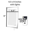 Jerdon 6.5" x 9" 5X LED Lighted Mirror - Image 5 of 0